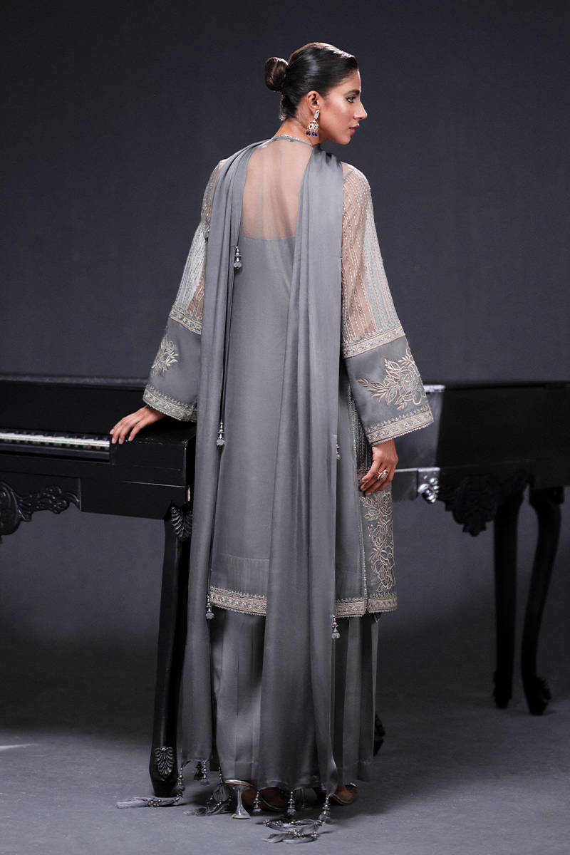 MNR | Chai Coffee Luxury Pret | Grey Eminance - by - Libasekhas UK - Registered Vendor of : MNR - 100% Original Designer Dresss