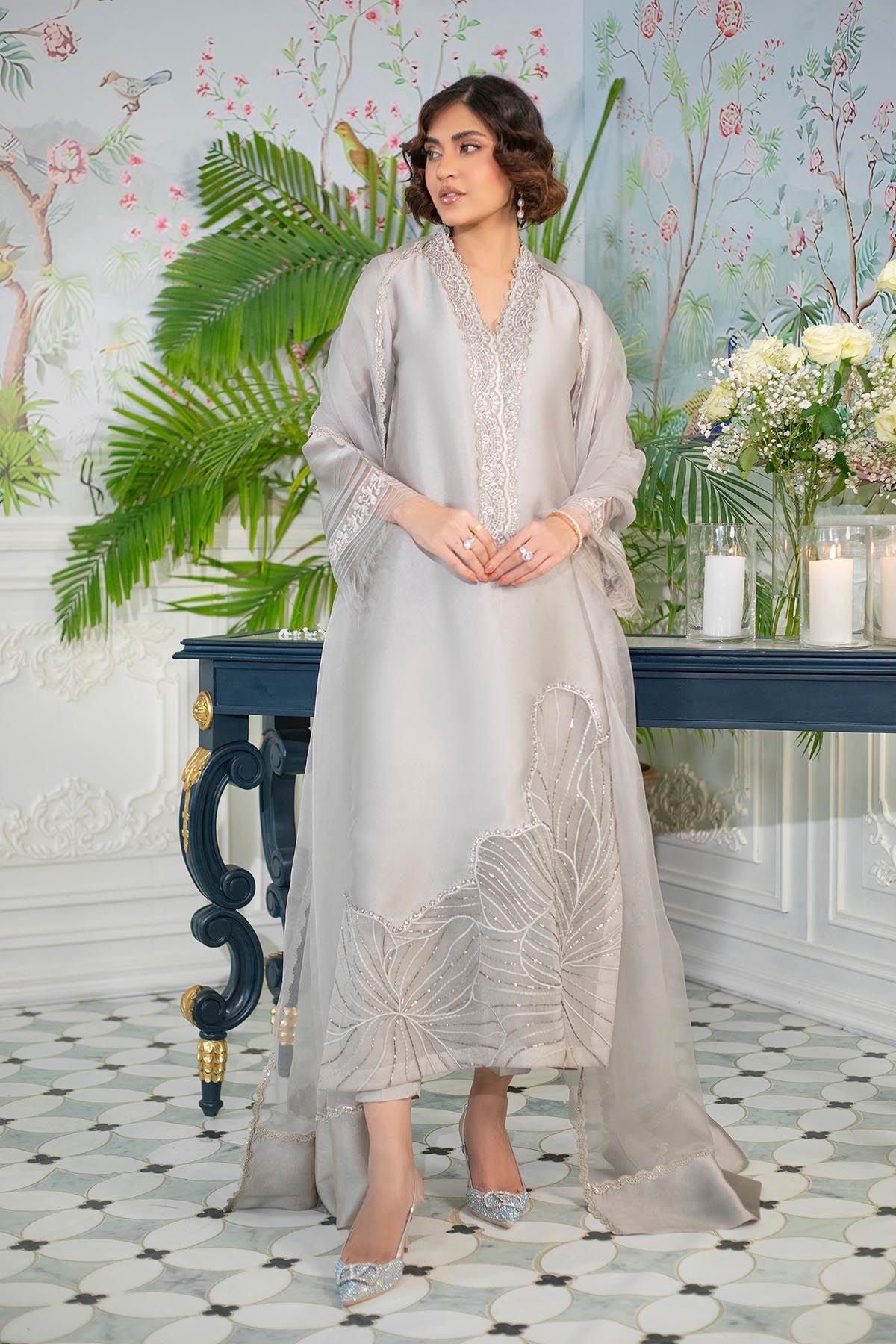 grey eid dresses Annus Abrar | Sehr Luxe Sale25MomDress
