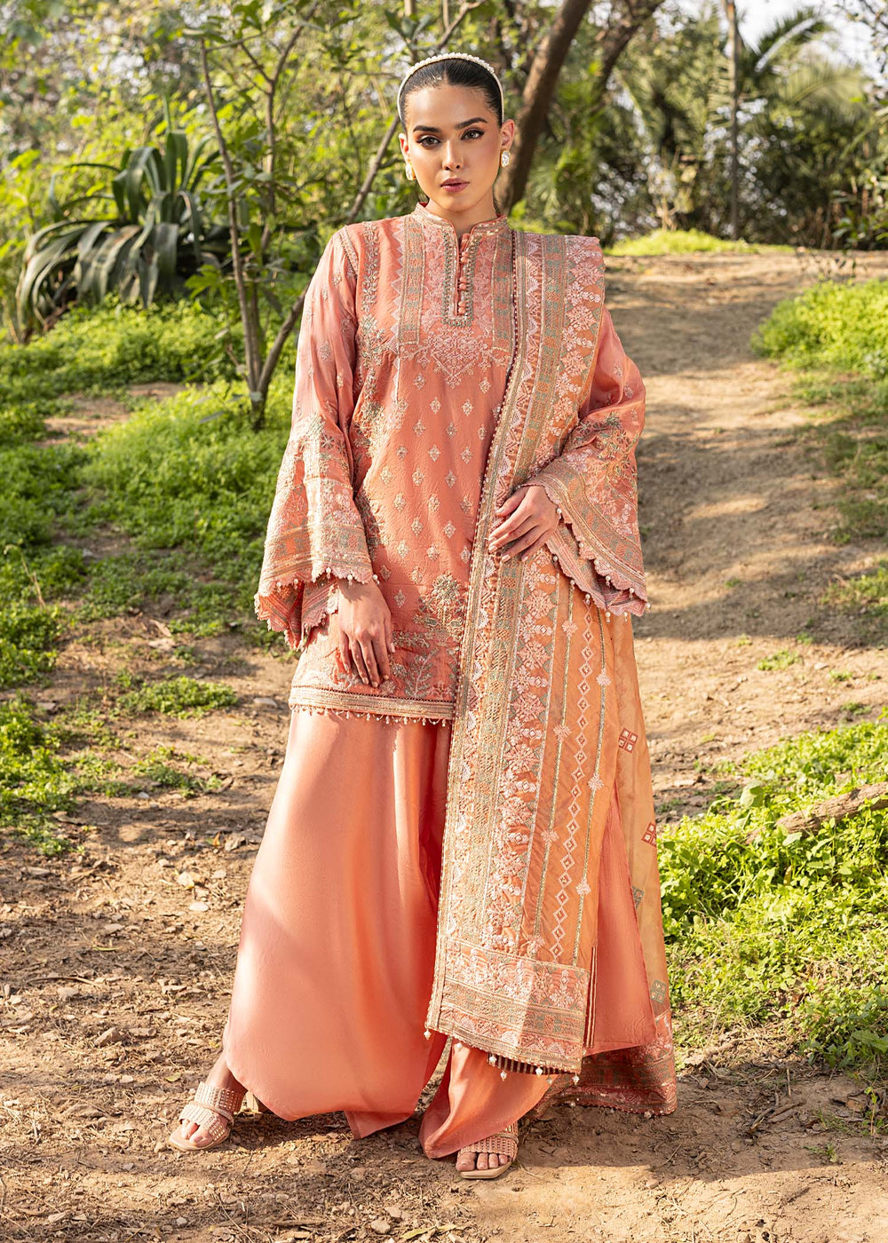 HSY | Summer Edit | Copper Coin - by Libasekhas UK - Registered Vendor of : HSY - 100% Original Designer Dress