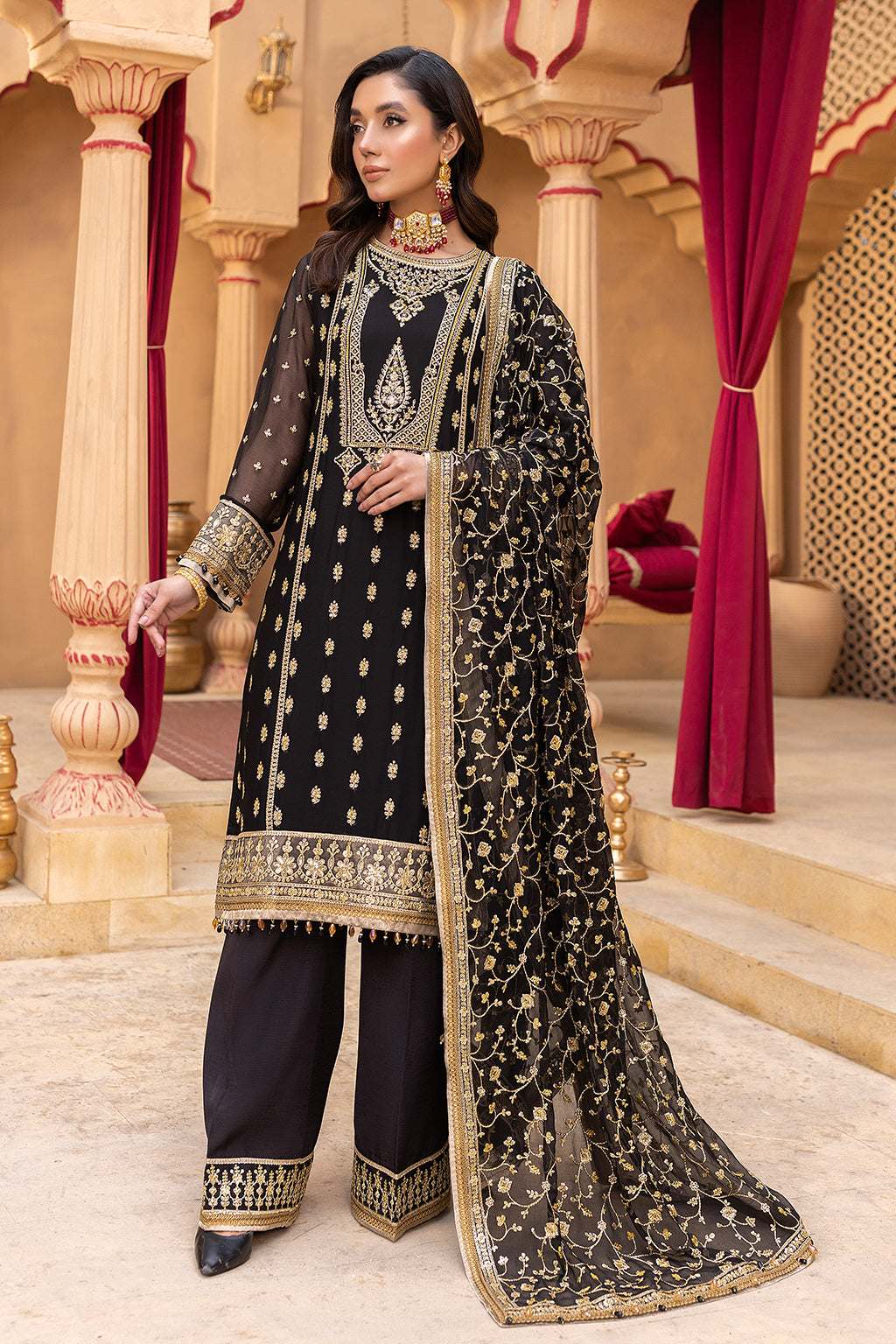 Neeshay | Dastgah Festive Formals | LEILA - by - Libasekhas UK - Registered Vendor of : Neeshay - 100% Original Designer Dresss