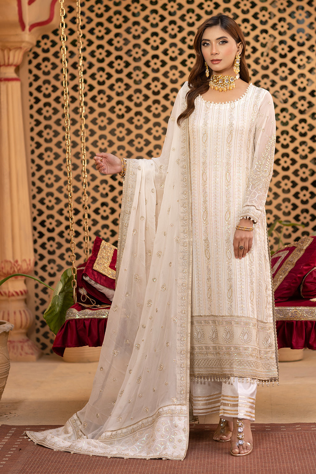 Neeshay | Dastgah Festive Formals | SHABNAM - by - Libasekhas UK - Registered Vendor of : Neeshay - 100% Original Designer Dresss