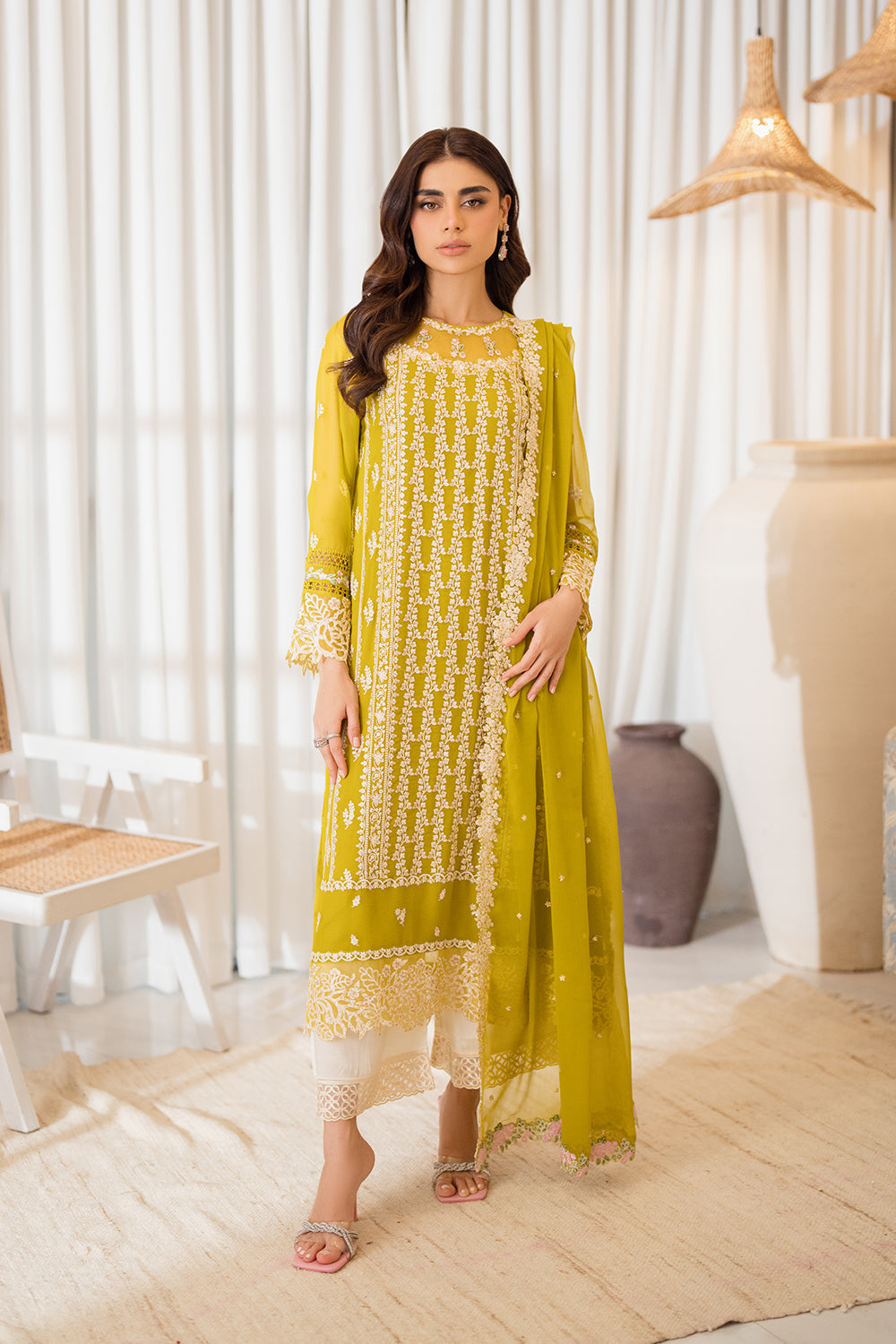 Azure | Ensembles Embroidered Formals | Amber Glow - by - Libasekhas UK - Registered Vendor of : Azure - 100% Original Designer Dresss