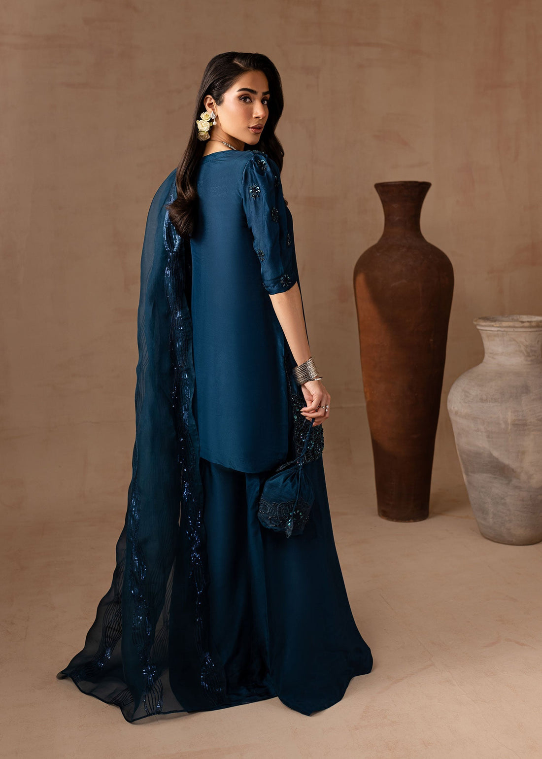 Maria Osama Khan | Noir Bliss Luxury Formals | Royal Sapphire - by - Libasekhas UK - Registered Vendor of : Maria Osama Khan - 100% Original Designer Dresss