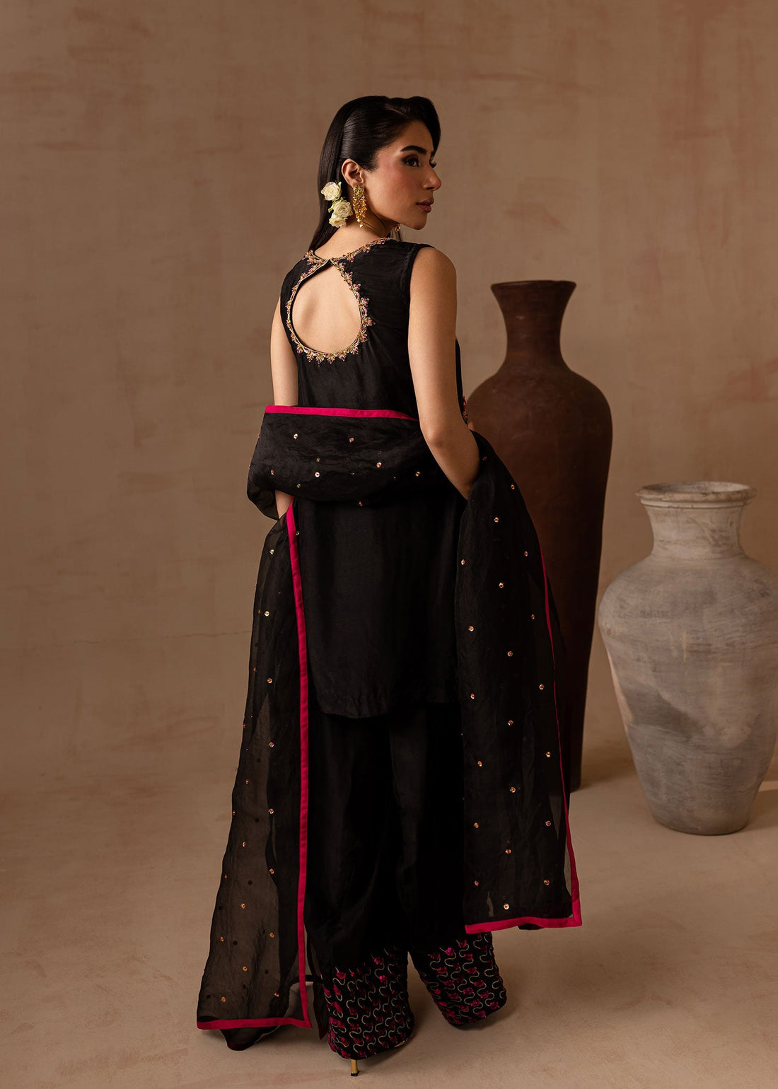 Maria Osama Khan | Noir Bliss Luxury Formals | Charcoal Charm - by - Libasekhas UK - Registered Vendor of : Maria Osama Khan - 100% Original Designer Dresss