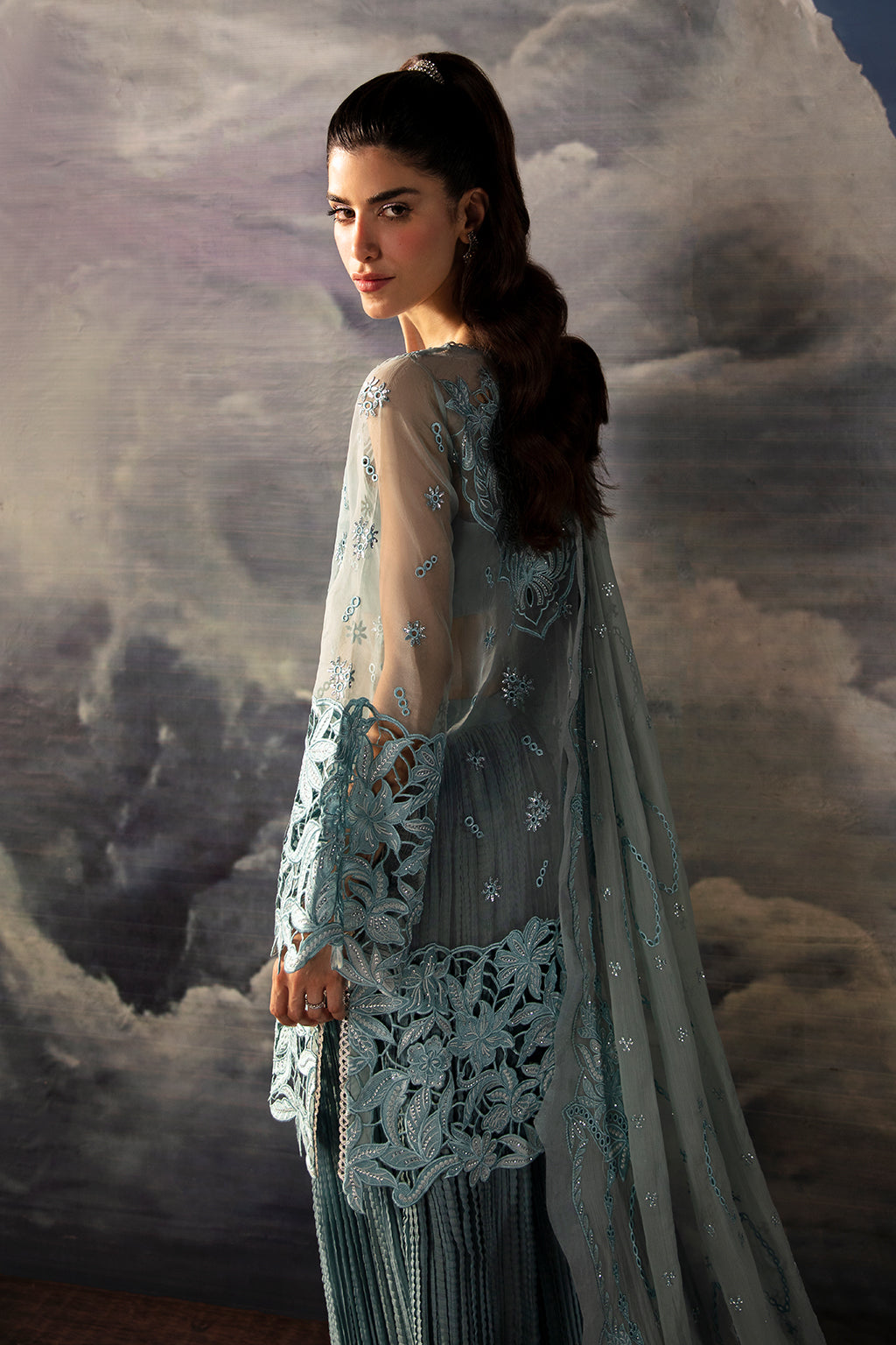 Afrozeh | La Fuchsia Festive 24 | Astra - by - Libasekhas UK - Registered Vendor of : Afrozeh - 100% Original Designer Dresss