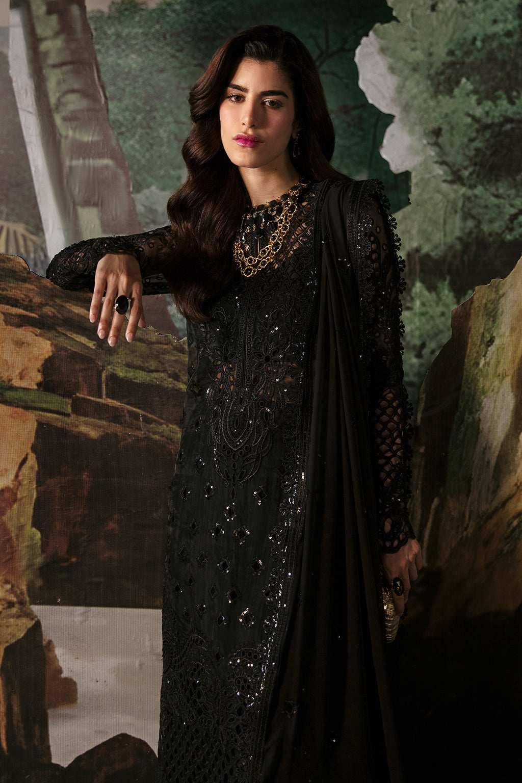 Afrozeh | La Fuchsia Festive 24 | Camilla - by - Libasekhas UK - Registered Vendor of : Afrozeh - 100% Original Designer Dresss