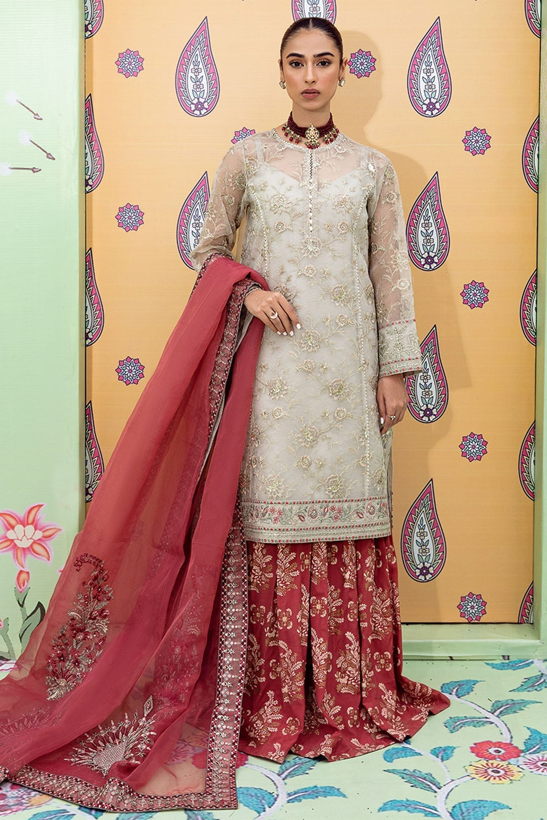Nureh | Fancy Formals | NP-340 - by - Libasekhas UK - Registered Vendor of : Nureh - 100% Original Designer Dresss