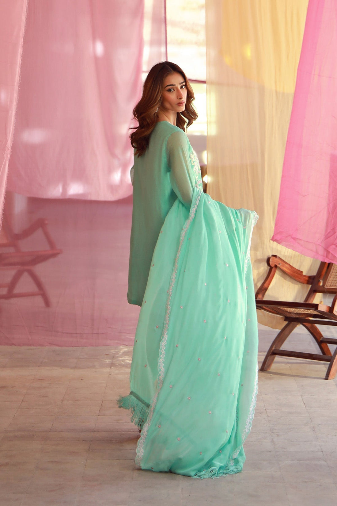 Sahar | Luxe Pret 25 | Mint Petal - by - Libasekhas UK - Registered Vendor of : Sahar - 100% Original Designer Dresss