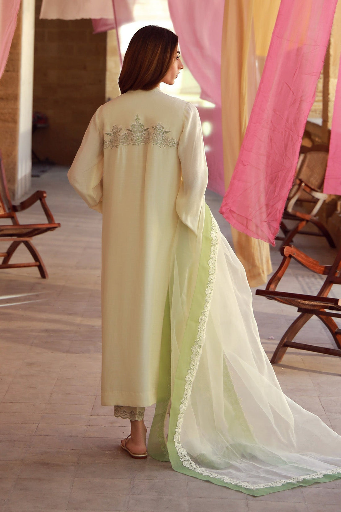 Sahar | Luxe Pret 25 | Ivory Meadow - by - Libasekhas UK - Registered Vendor of : Sahar - 100% Original Designer Dresss