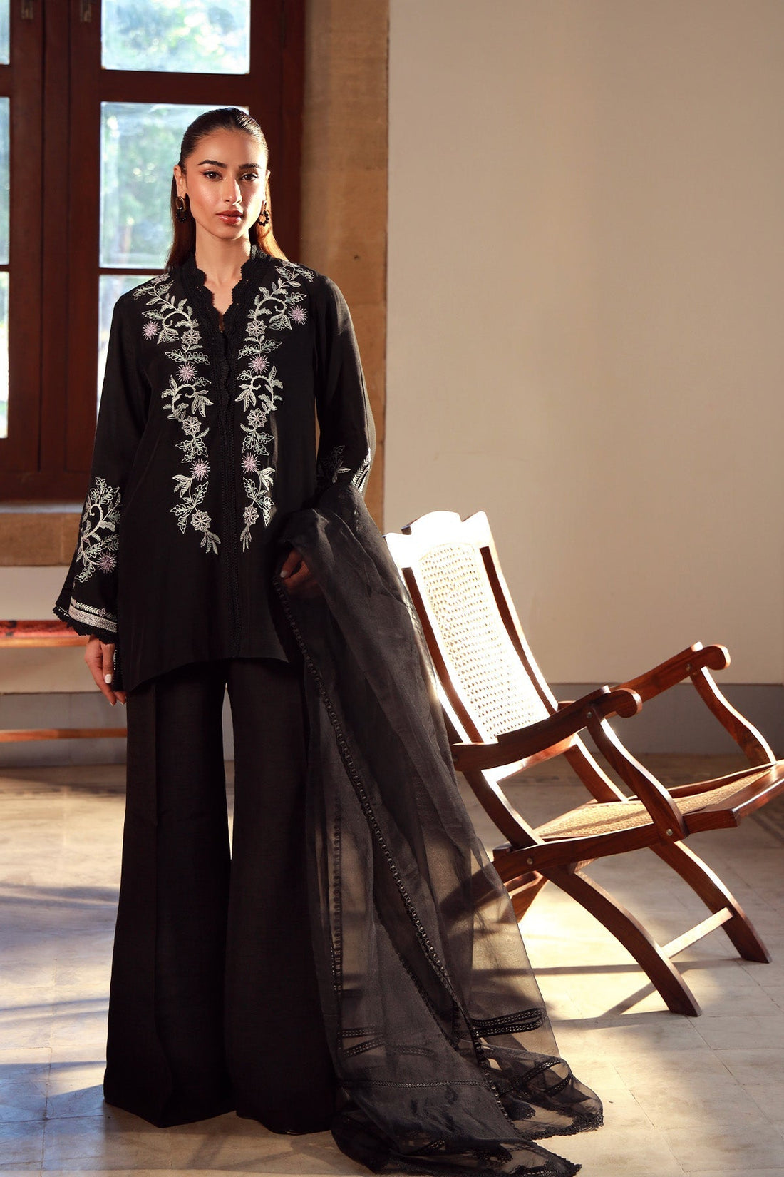 Sahar | Luxe Pret 25 | Midnight Muse - by - Libasekhas UK - Registered Vendor of : Sahar - 100% Original Designer Dresss