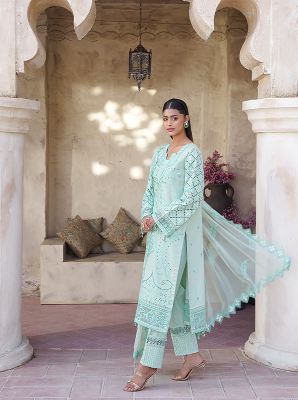 Zebtan | Zeenat Luxury Lawn Eid Collection | ZL 03 - by - Libasekhas UK - Registered Vendor of : Zebtan - 100% Original Designer Dresss