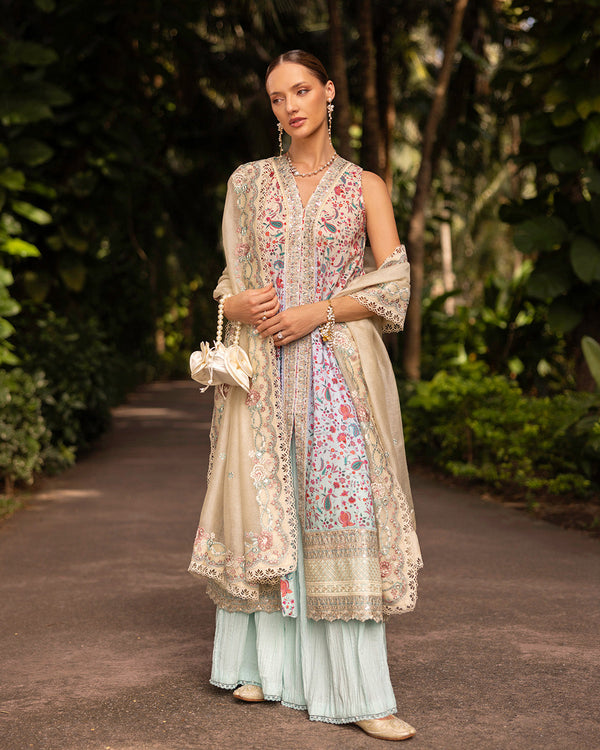 Faiza Saqlain | Zinnia Lawn 25 | Danica - by - Libasekhas UK - Registered Vendor of : Faiza Saqlain - 100% Original Designer Dresss