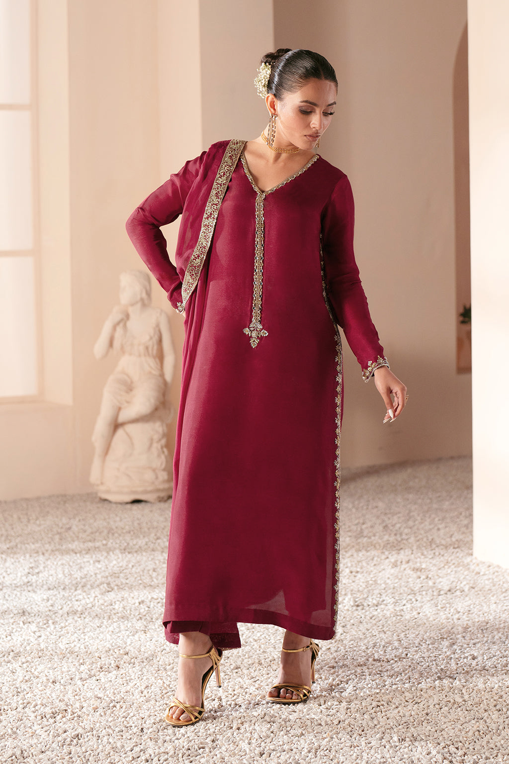 Ajr Couture | Symphony Luxe Festive 25 | Rebel Rose - by - Libasekhas UK - Registered Vendor of : AJR Couture - 100% Original Designer Dresss