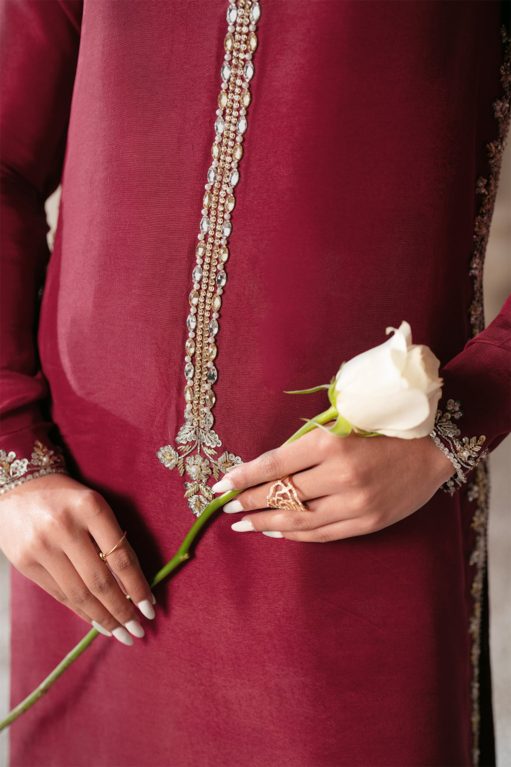 Ajr Couture | Symphony Luxe Festive 25 | Rebel Rose - by - Libasekhas UK - Registered Vendor of : AJR Couture - 100% Original Designer Dresss