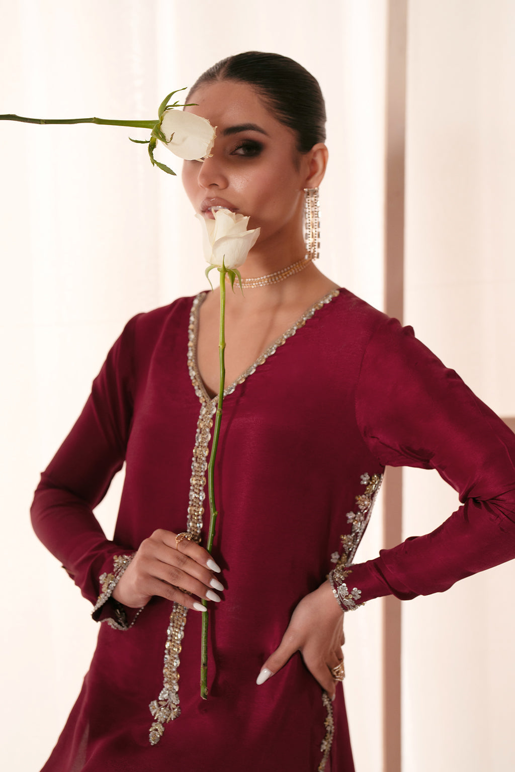 Ajr Couture | Symphony Luxe Festive 25 | Rebel Rose - by - Libasekhas UK - Registered Vendor of : AJR Couture - 100% Original Designer Dresss