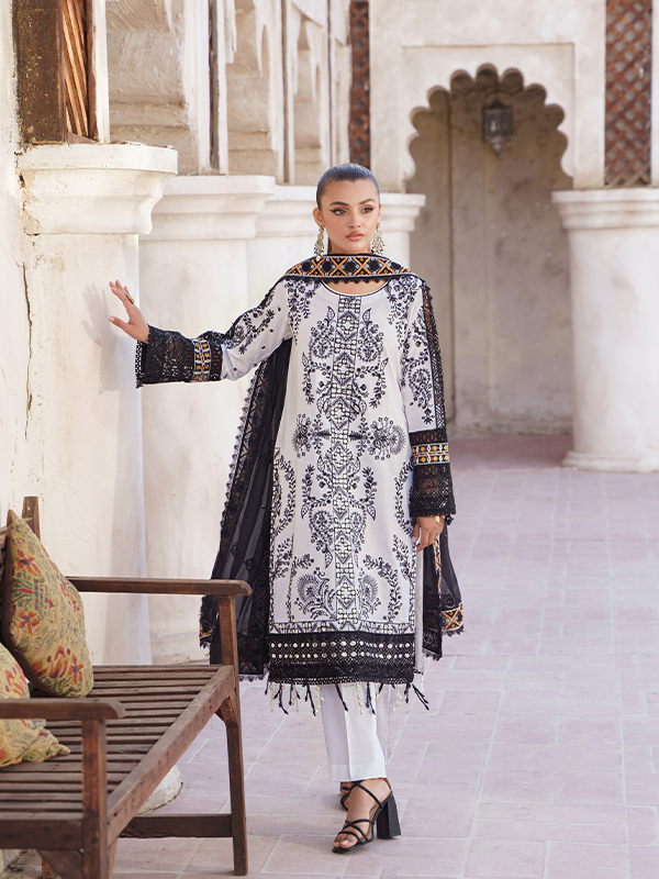 Zebtan | Zeenat Luxury Lawn Eid Collection | ZL 10 - by - Libasekhas UK - Registered Vendor of : Zebtan - 100% Original Designer Dresss