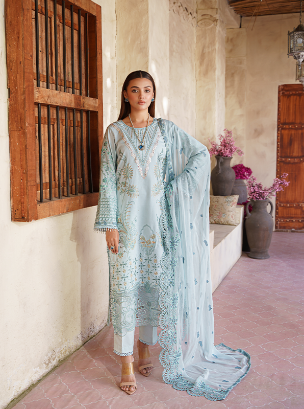 Zebtan | Zeenat Luxury Lawn Eid Collection | ZL 06 - by - Libasekhas UK - Registered Vendor of : Zebtan - 100% Original Designer Dresss