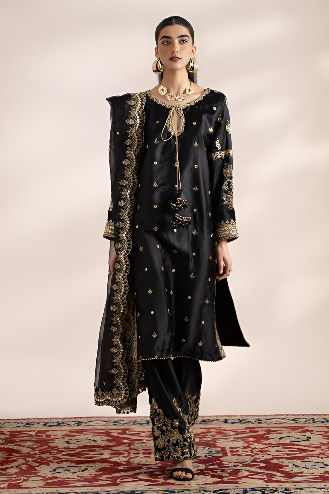 Charizma | Festive Pret | STM23-02 BLACK - by - Libasekhas UK - Registered Vendor of : Charizma - 100% Original Designer Dresss