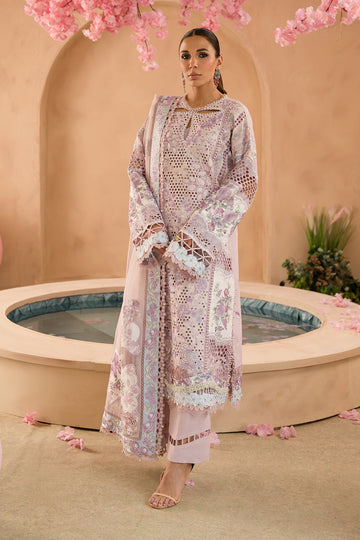 Afrozeh | The Pinted Grden Lawn 24 | Honeysuckle - by - Libasekhas UK - Registered Vendor of : Afrozeh - 100% Original Designer Dresss