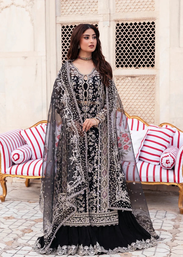 Kanwal Malik| Maahi-Festive Unstitched'26 |Black Gown & Lehnga - Aman