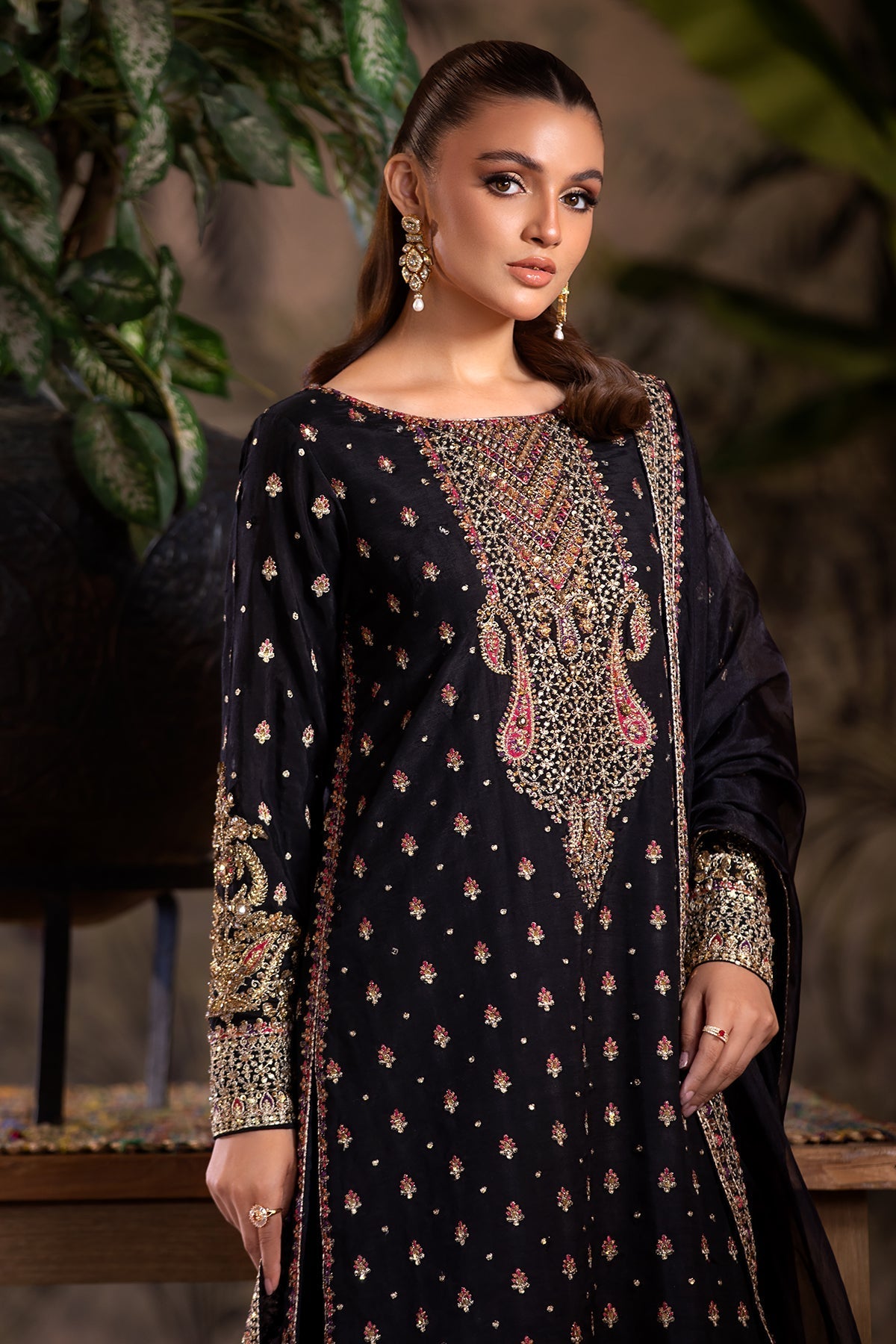 Charizma | Festive Pret | CMA-4-050 BLACK - by - Libasekhas UK - Registered Vendor of : Charizma - 100% Original Designer Dresss