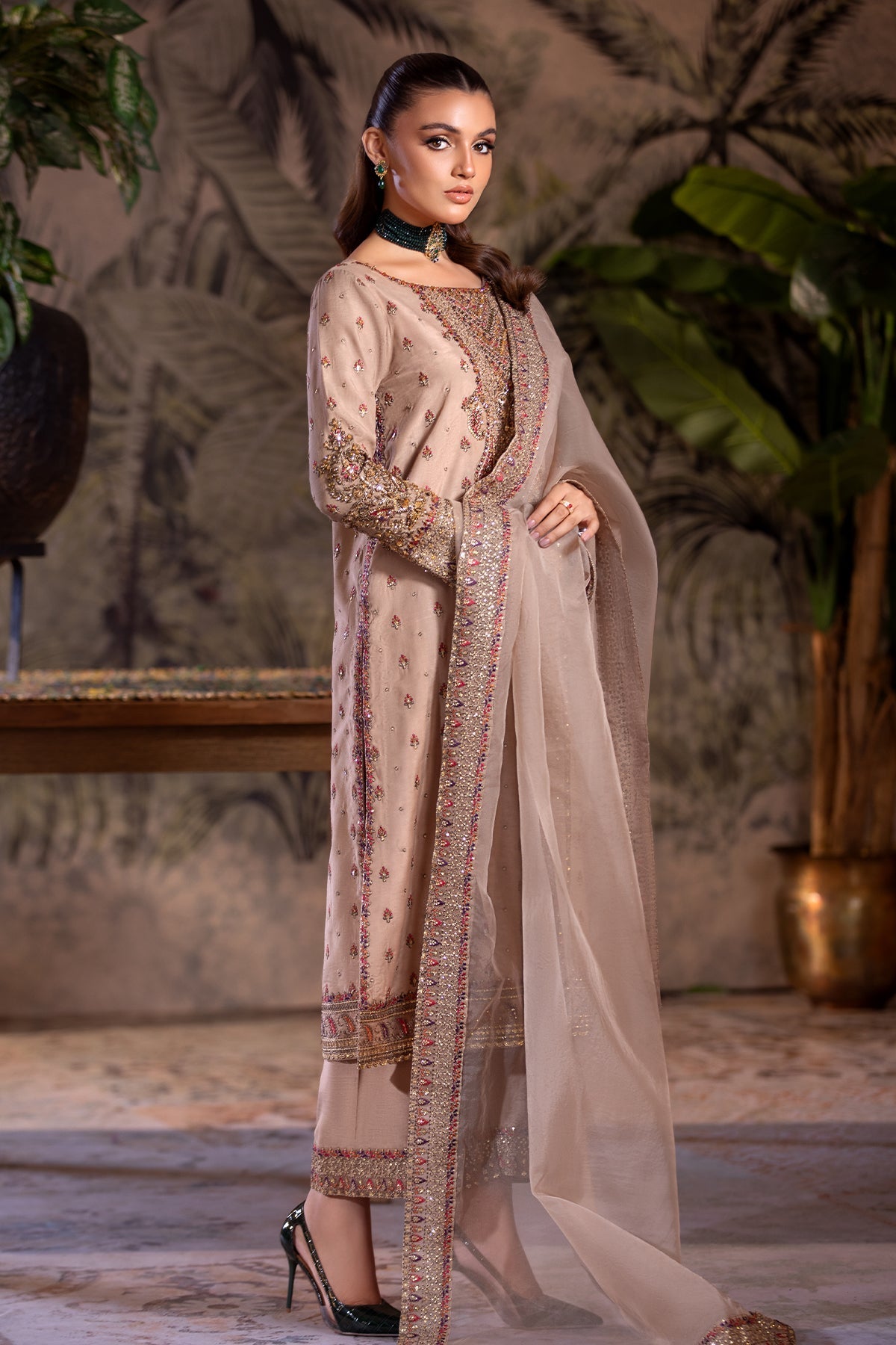 Charizma | Festive Pret | CMA-4-050 CHEKU - by - Libasekhas UK - Registered Vendor of : Charizma - 100% Original Designer Dresss