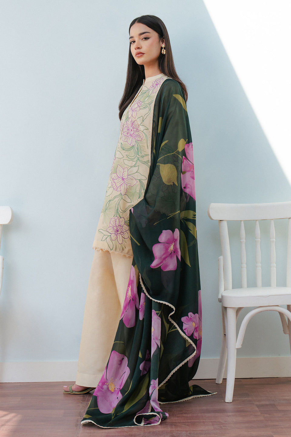 Zara Shahjahan | Coco Lawn 25 | BLOOM-1B - by - Libasekhas UK - Registered Vendor of : Zara Shahjahan - 100% Original Designer Dresss