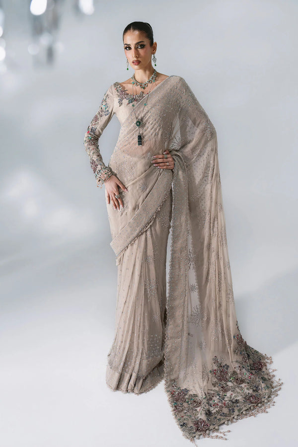 Maria B | Unstitched Mbroidered | BD-3103-Moon Grey-Default