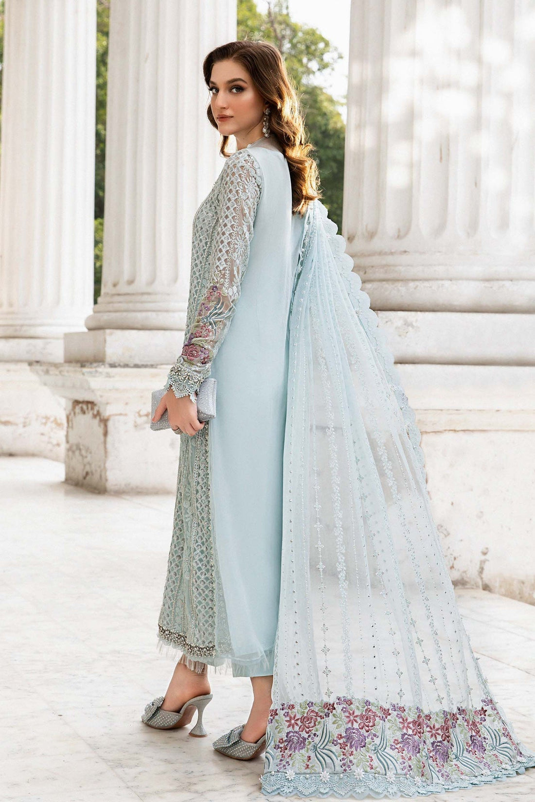 Maria B | Chiffon Formals 24 | Chiffon Suit | MPC-24-103 - by - Libasekhas UK - Registered Vendor of : Maria B - 100% Original Designer Dresss