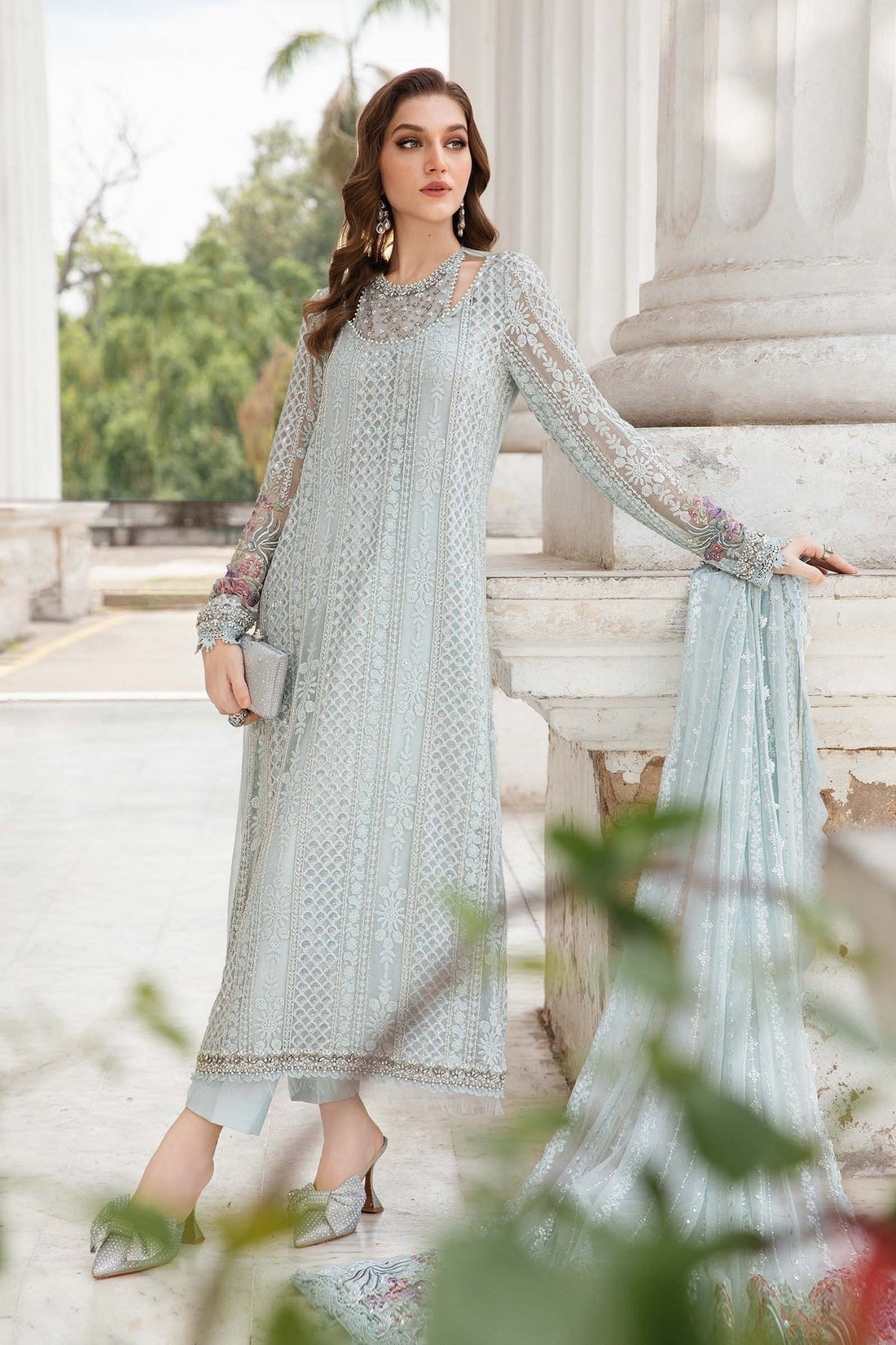 Maria B | Chiffon Formals 24 | Chiffon Suit | MPC-24-103 - by - Libasekhas UK - Registered Vendor of : Maria B - 100% Original Designer Dresss