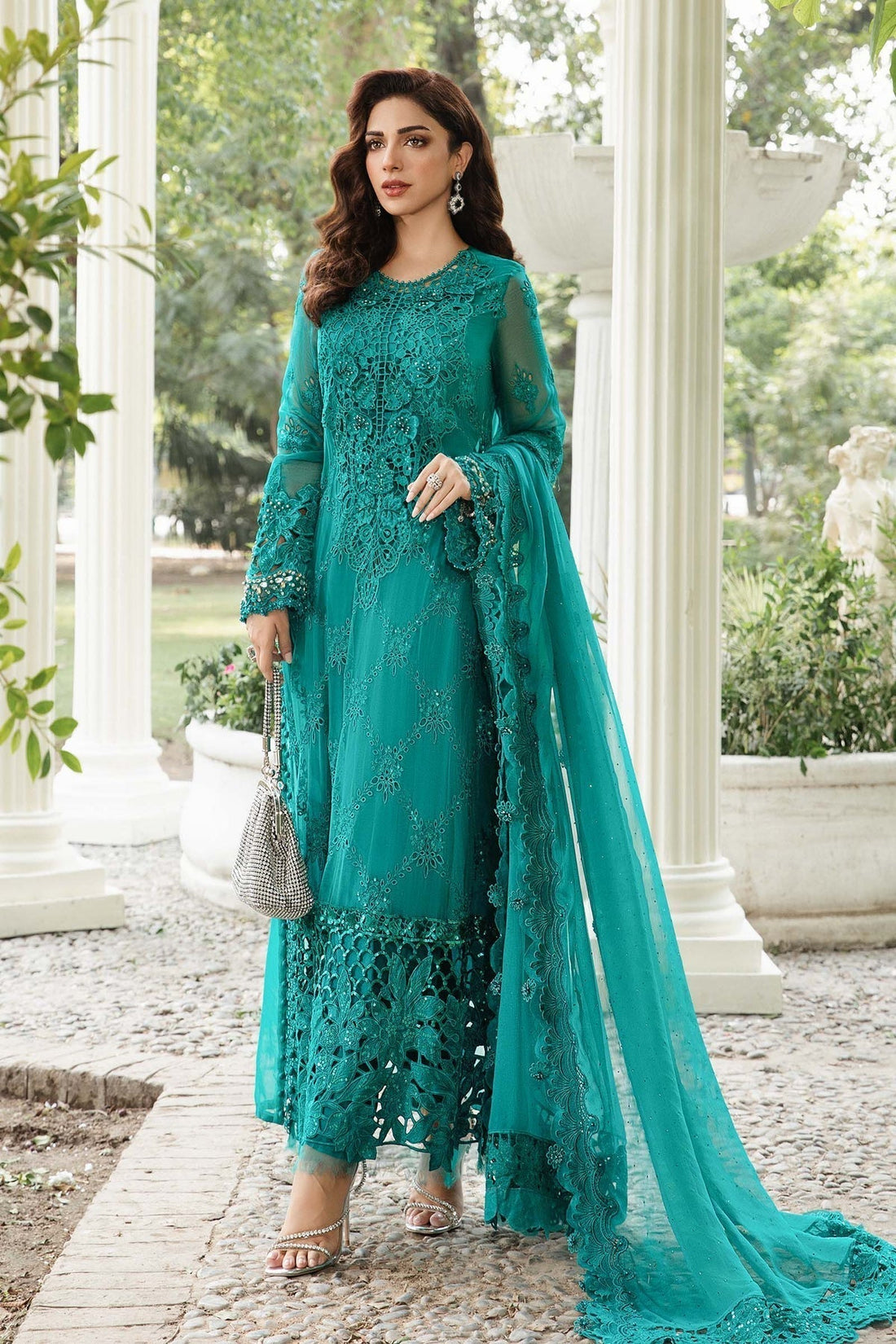 Maria B | Chiffon Formals 24 | Chiffon Suit | MPC-24-105 - by - Libasekhas UK - Registered Vendor of : Maria B - 100% Original Designer Dresss