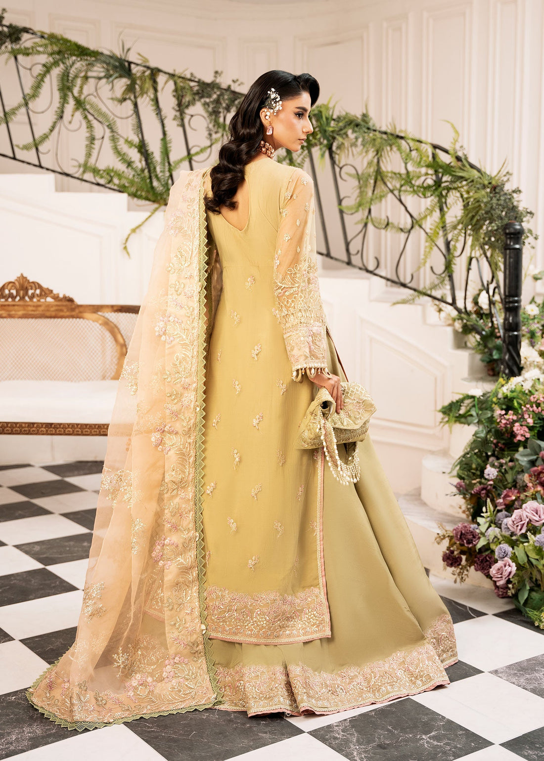 Inayat | Festive Formals | BREWING-MATCHA - by Libasekhas UK - Registered Vendor of : Inayat - 100% Original Designer Dress