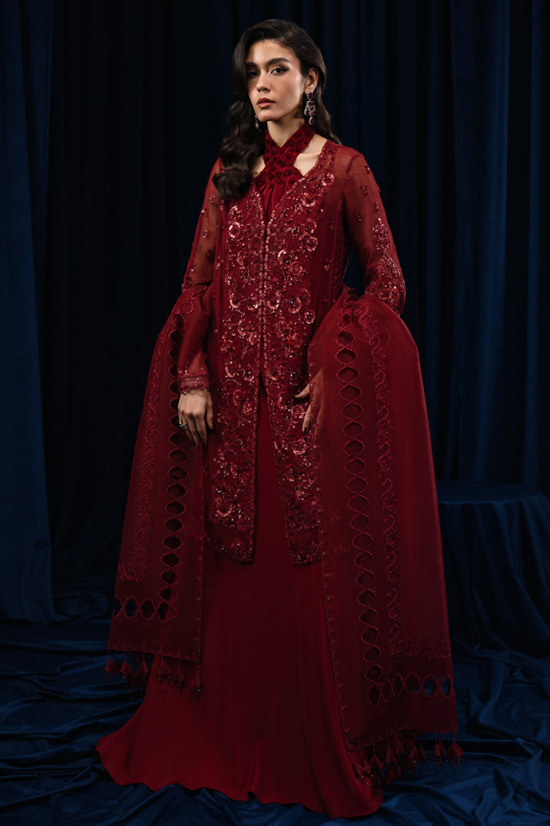 Qalamkar | Luxe Pret | CR-04 RIYA - by - Libasekhas UK - Registered Vendor of : Qalamkar - 100% Original Designer Dresss