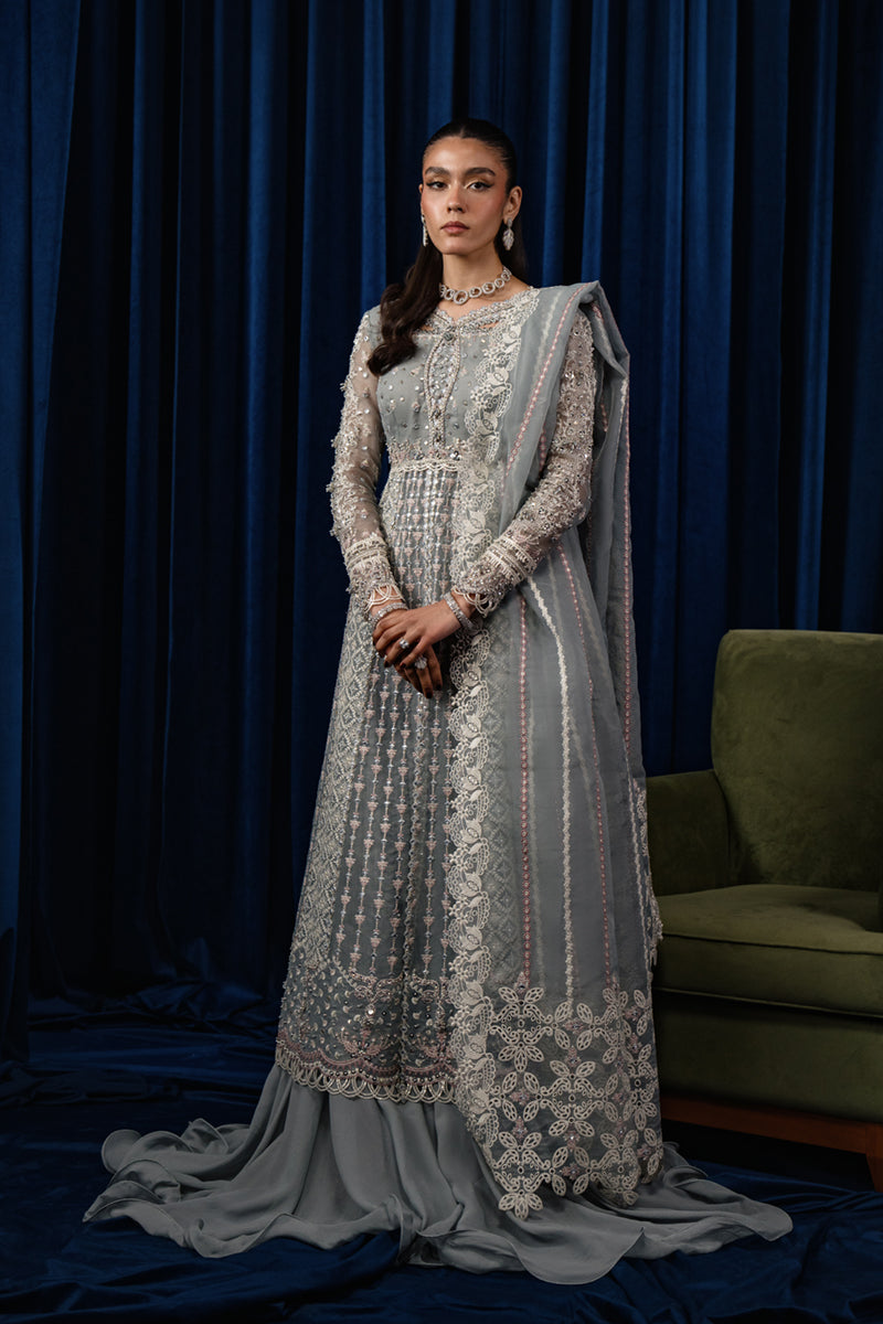 Qalamkar | Luxe Pret | CR-03 NOURA - by - Libasekhas UK - Registered Vendor of : Qalamkar - 100% Original Designer Dresss