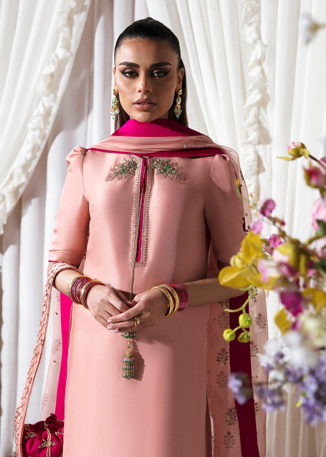 Hussain Rehar | Basic Not Basic |  Incarnat - by - Libasekhas UK - Registered Vendor of : Hussain Rehar - 100% Original Designer Dresss