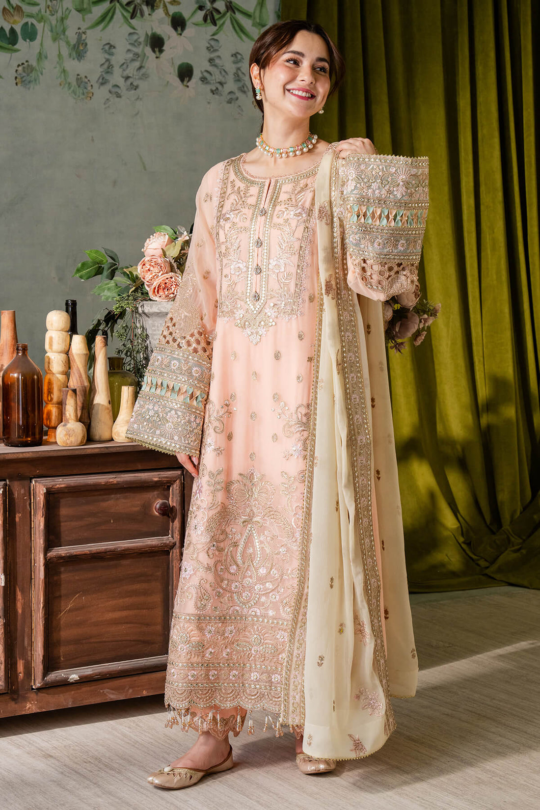 Imrozia Premium | Naina Chiffon | I-193 Kashud - by - Libasekhas UK - Registered Vendor of : Imrozia Premium - 100% Original Designer Dresss