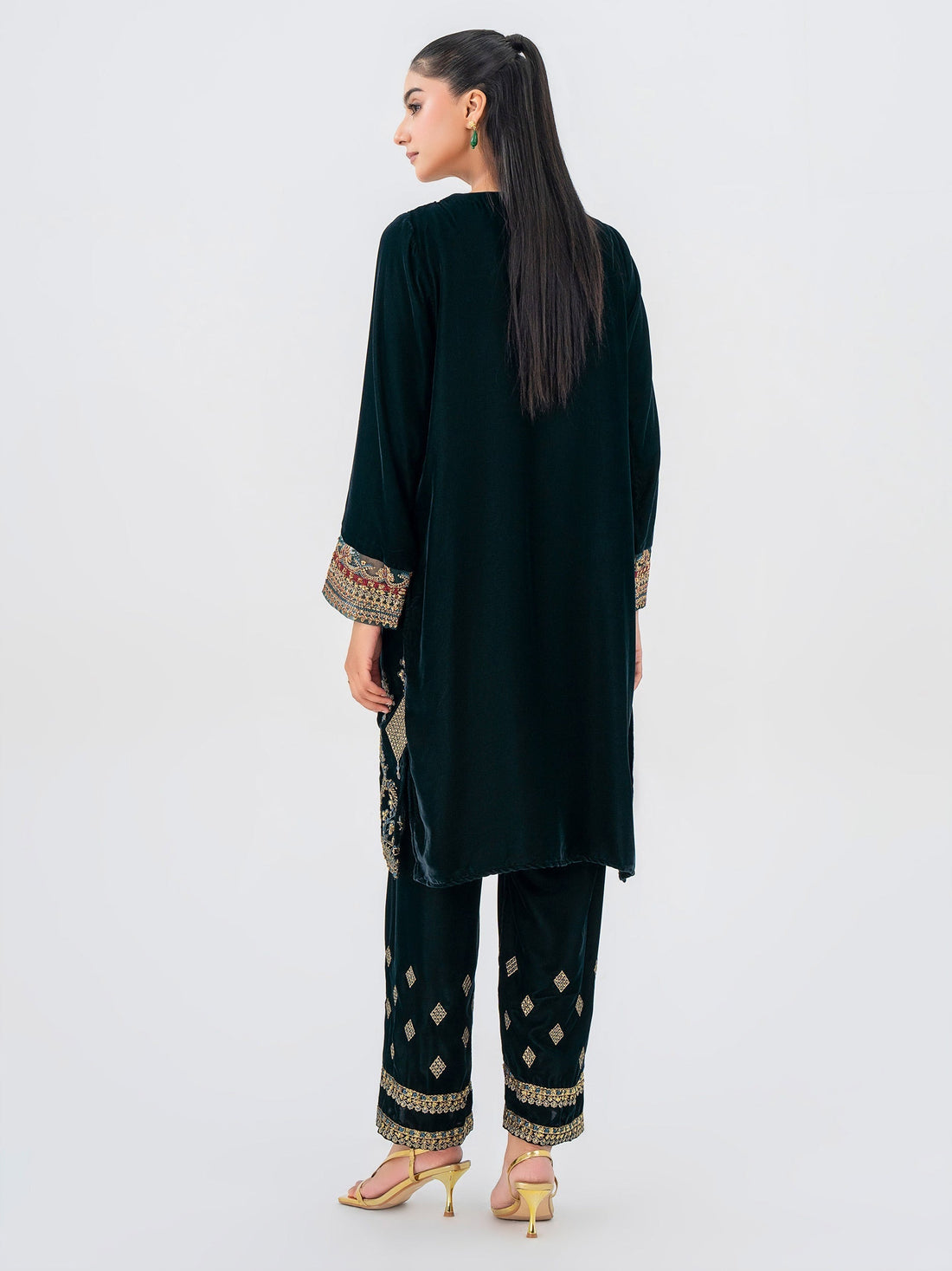 Lime Light | Velvet Pret | V-14 - by - Libasekhas UK - Registered Vendor of : Lime Light - 100% Original Designer Dresss