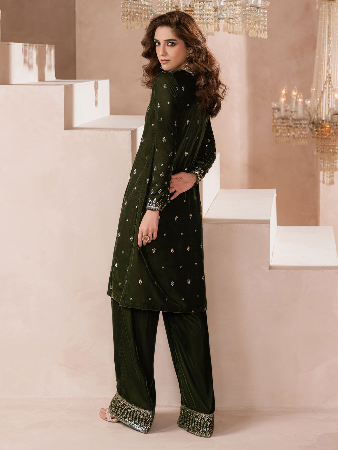 Lime Light | Velvet Pret | V-07 - by - Libasekhas UK - Registered Vendor of : Lime Light - 100% Original Designer Dresss