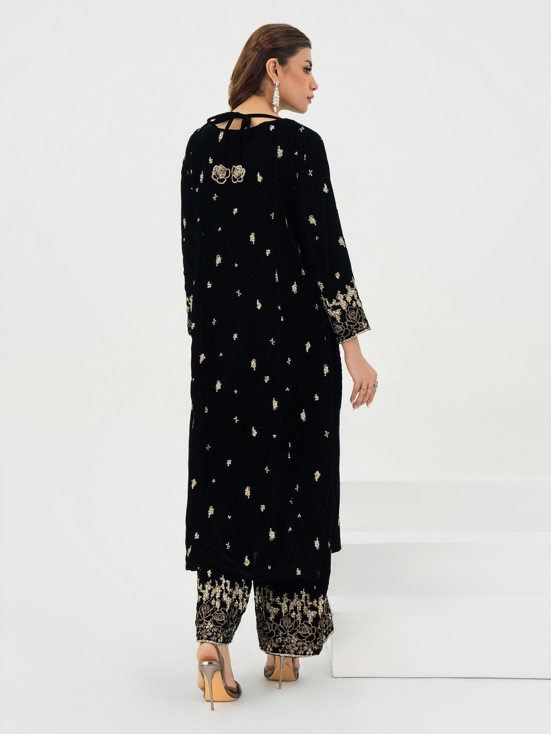 Lime Light | Velvet Pret | V-20 - by - Libasekhas UK - Registered Vendor of : Lime Light - 100% Original Designer Dresss