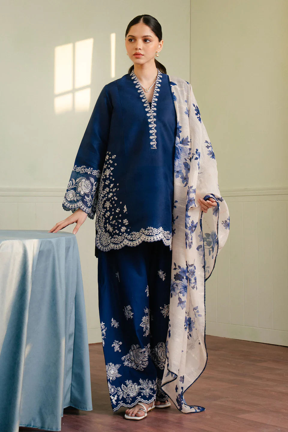 Zara Shahjahan | Coco Lawn 25 | MEADOW-8B - by - Libasekhas UK - Registered Vendor of : Zara Shahjahan - 100% Original Designer Dresss