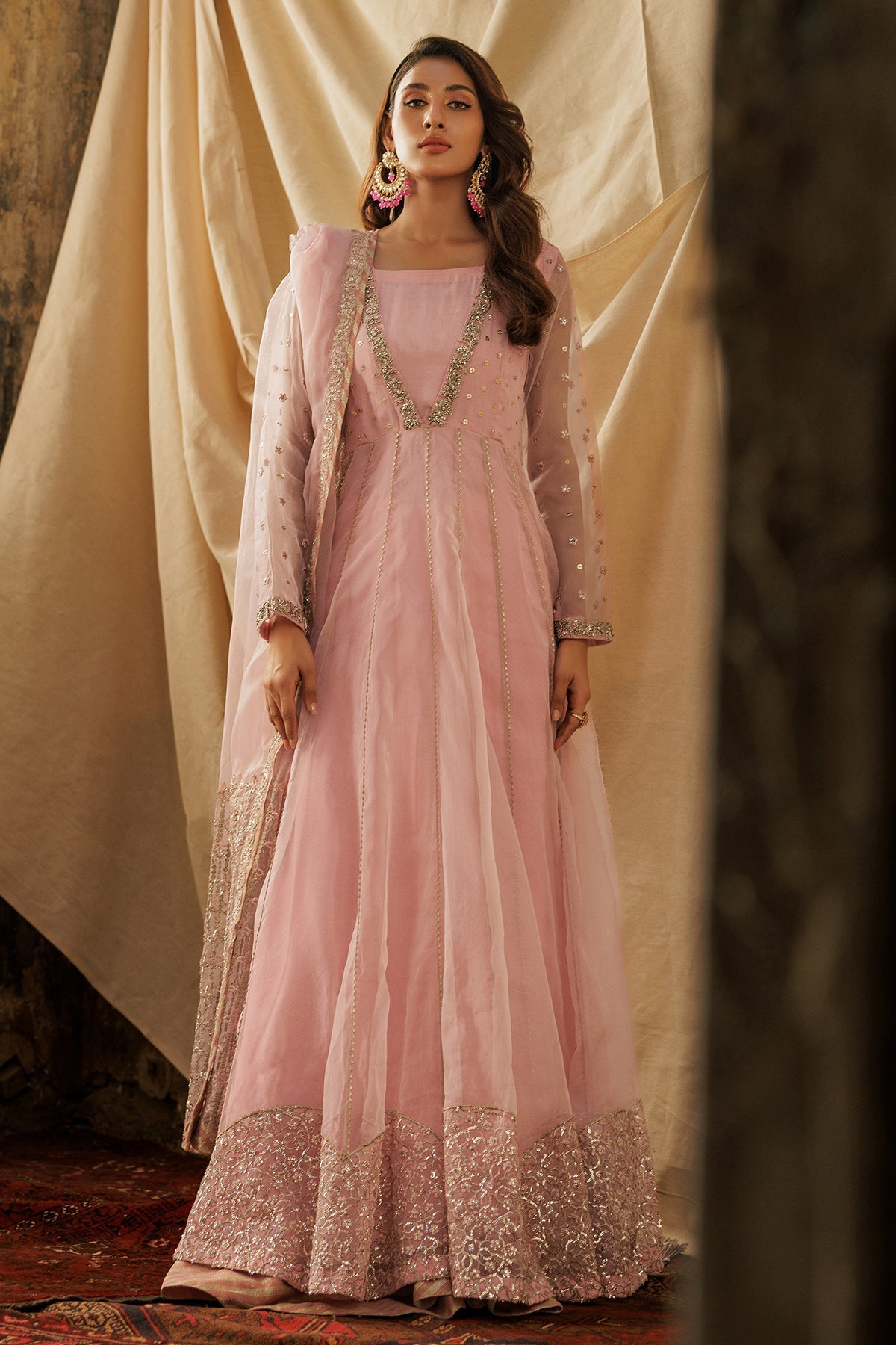 charizma pink dress Charizma Pink Embroidered Lawn Suit