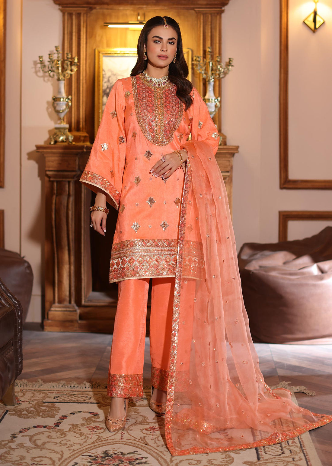 Waqas Shah | Meh-E-Nur | BLUSH - by - Libasekhas UK - Registered Vendor of : Waqas Shah - 100% Original Designer Dresss