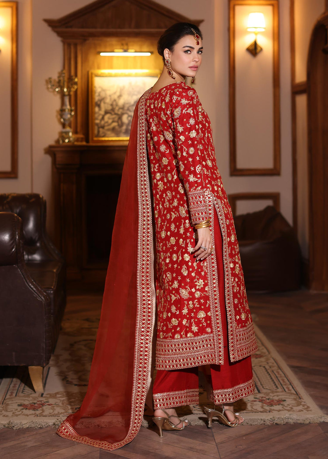 Waqas Shah | Meh-E-Nur | RED ROSE - by - Libasekhas UK - Registered Vendor of : Waqas Shah - 100% Original Designer Dresss