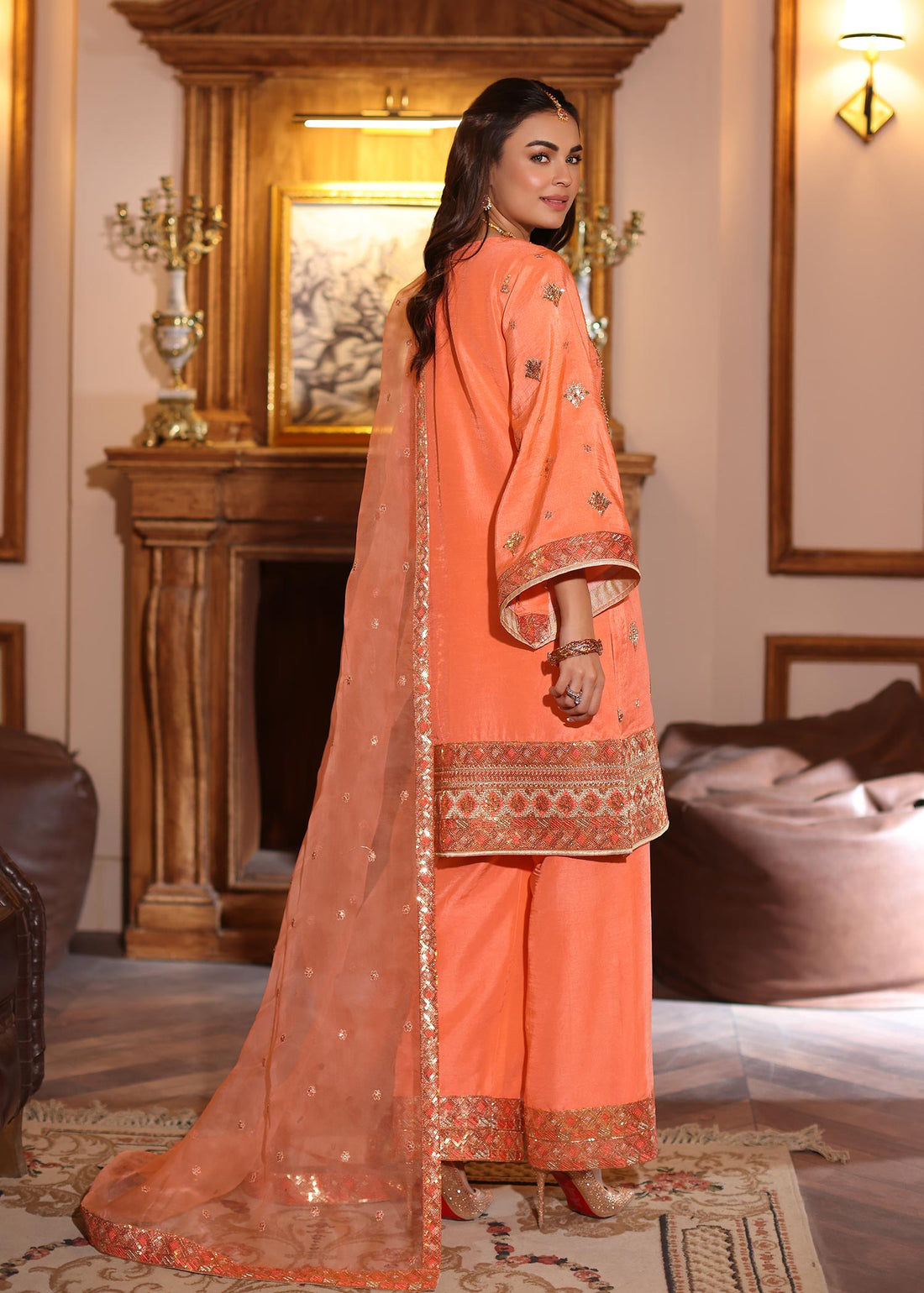 Waqas Shah | Meh-E-Nur | BLUSH - by - Libasekhas UK - Registered Vendor of : Waqas Shah - 100% Original Designer Dresss