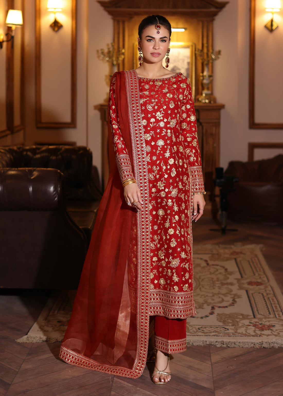 Waqas Shah | Meh-E-Nur | RED ROSE - by - Libasekhas UK - Registered Vendor of : Waqas Shah - 100% Original Designer Dresss