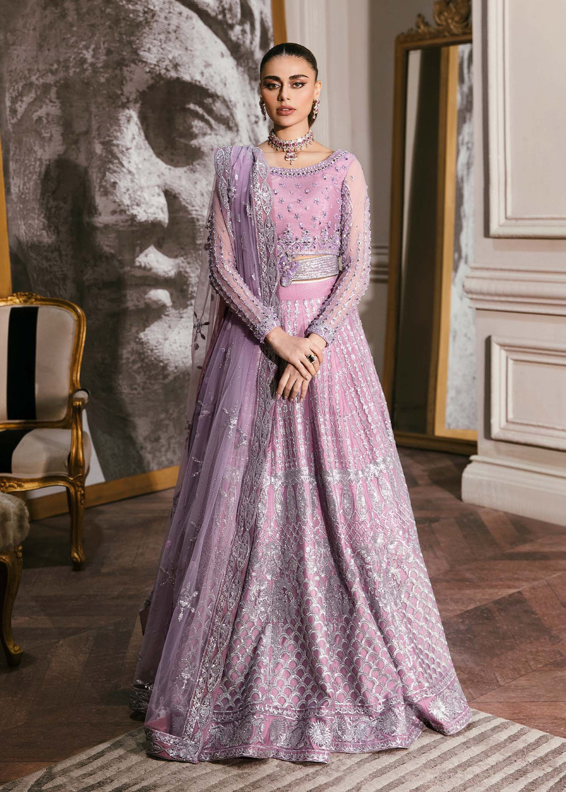 Waqas Shah | Malika - E - Elizabeth | ASTER - by - Libasekhas UK - Registered Vendor of : Waqas Shah - 100% Original Designer Dresss