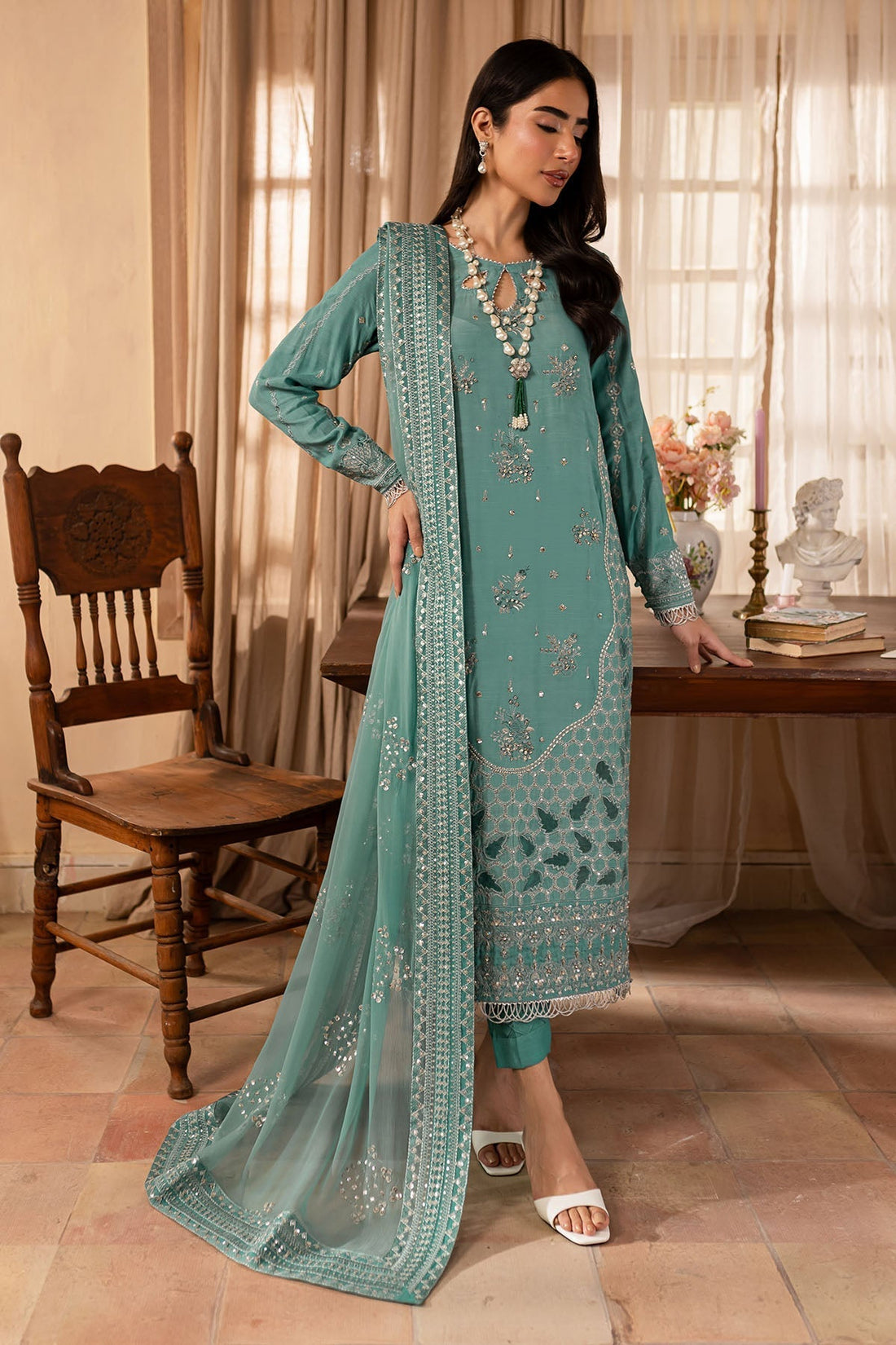 Nureh | Shades of Winter |  NP-576 - by - Libasekhas UK - Registered Vendor of : Nureh - 100% Original Designer Dresss
