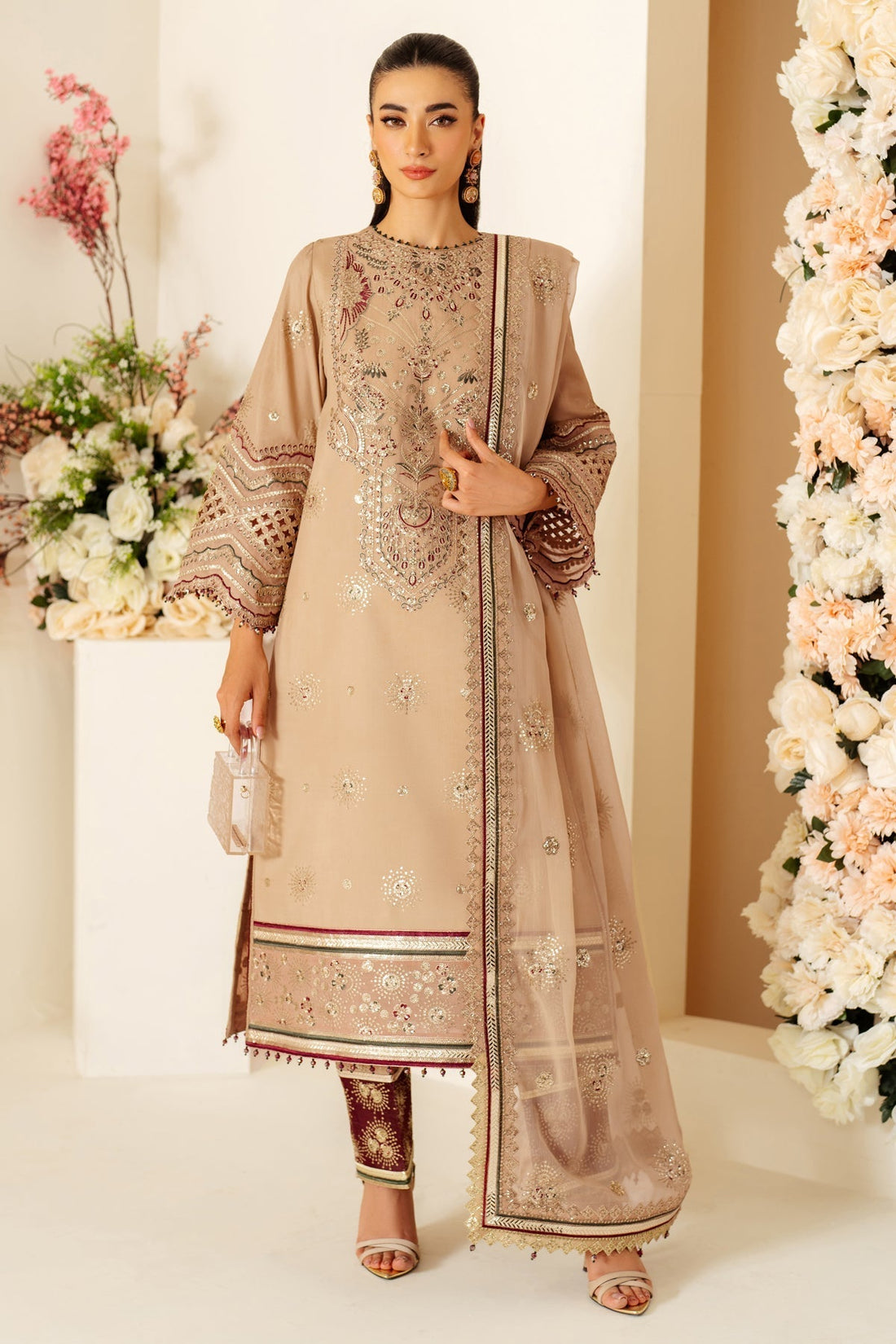 Alizeh | Luxury Raw Silk | AF-RS-06-OAK - by - Libasekhas UK - Registered Vendor of : Alizeh - 100% Original Designer Dresss