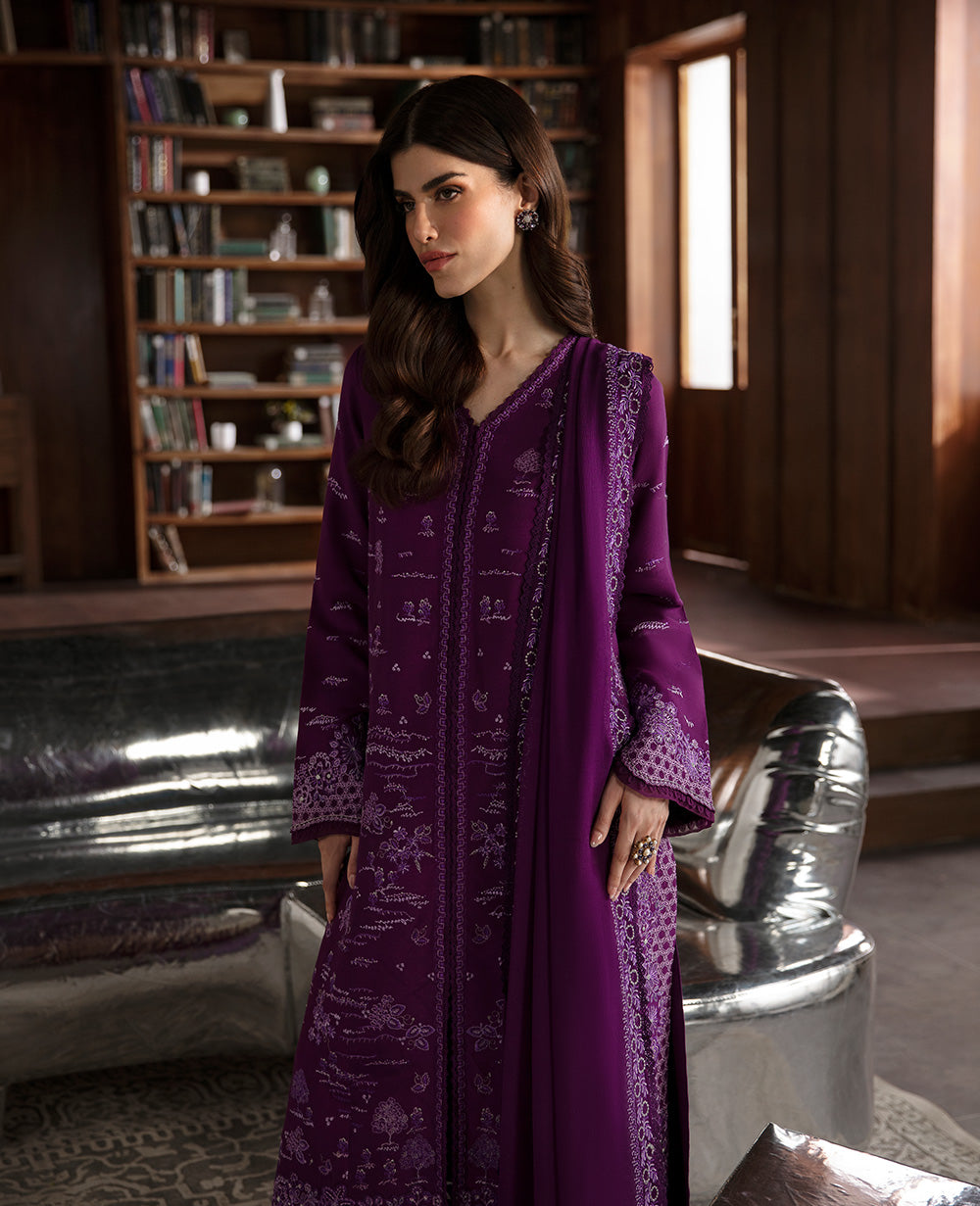 Republic Womenswear | Premium Pret 25 | RPP-06 (Prune de myrtille) - by - Libasekhas UK - Registered Vendor of : Republic Womenswear - 100% Original Designer Dresss