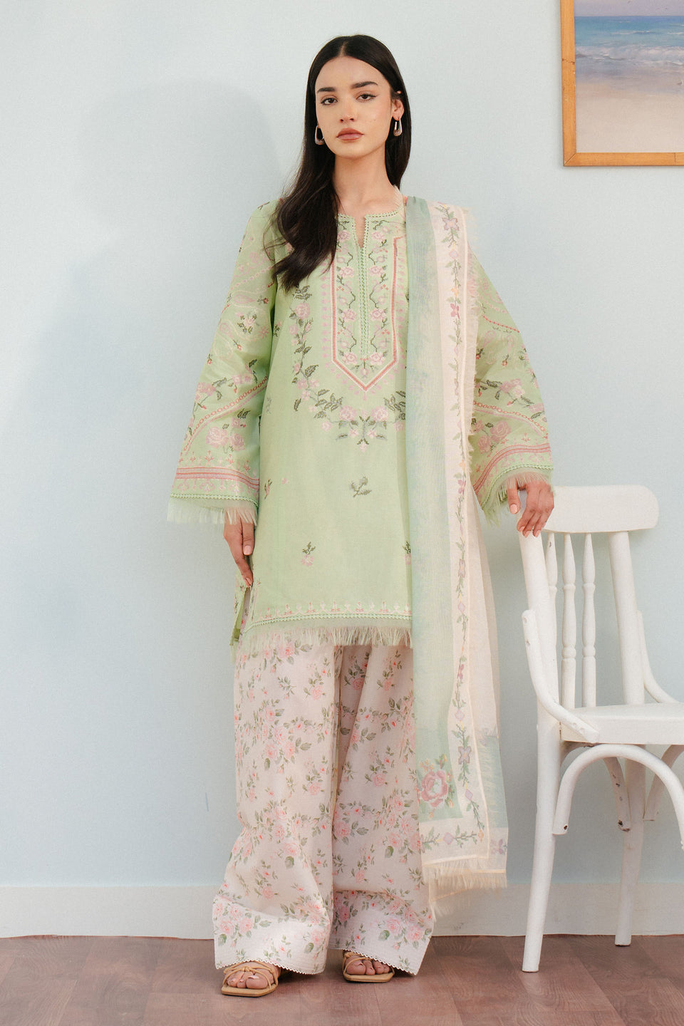 Zara Shahjahan | Coco Lawn 25 | SERENE-2A - by - Libasekhas UK - Registered Vendor of : Zara Shahjahan - 100% Original Designer Dresss